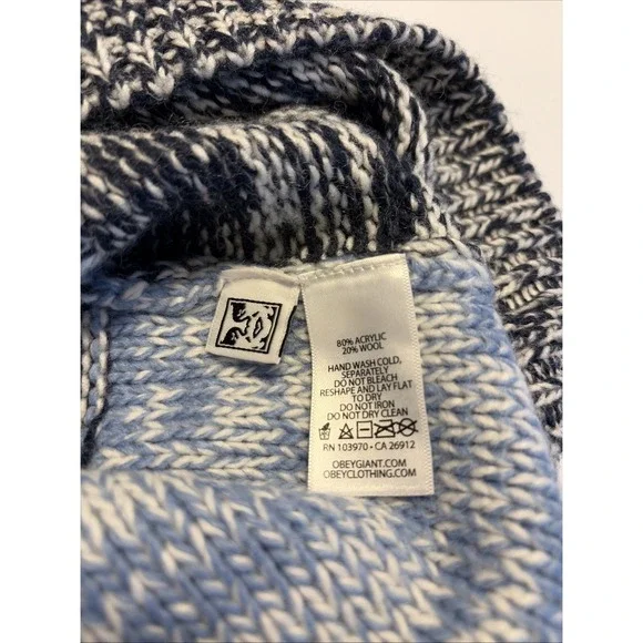 Obey Womens Mira Sweater Vest MPatchwork Knit V Neck Streetwear Layering Indie - Picture 6 of 13